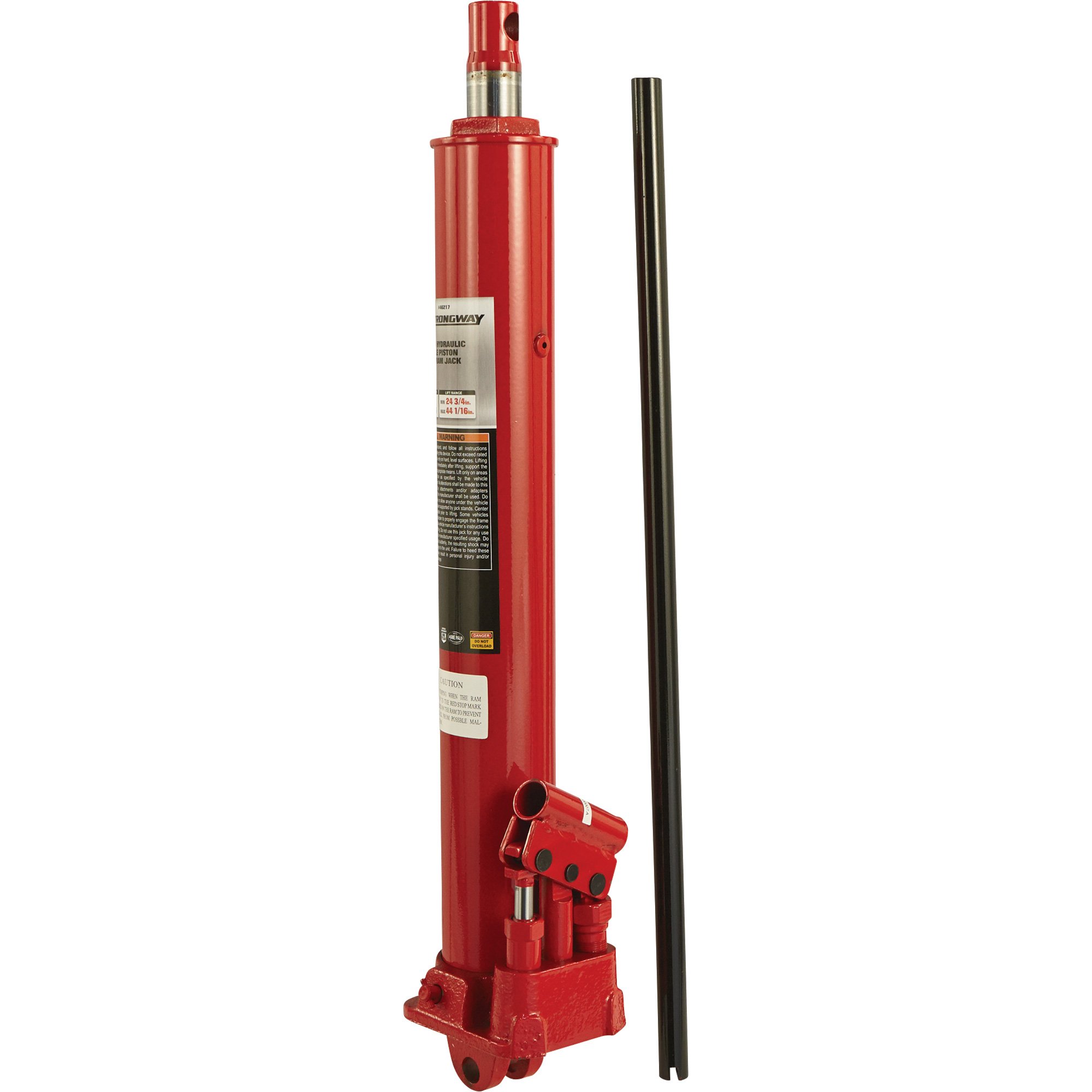 Strongway 8Ton Long Ram Air/Hydraulic Jack — Single, 47 OFF