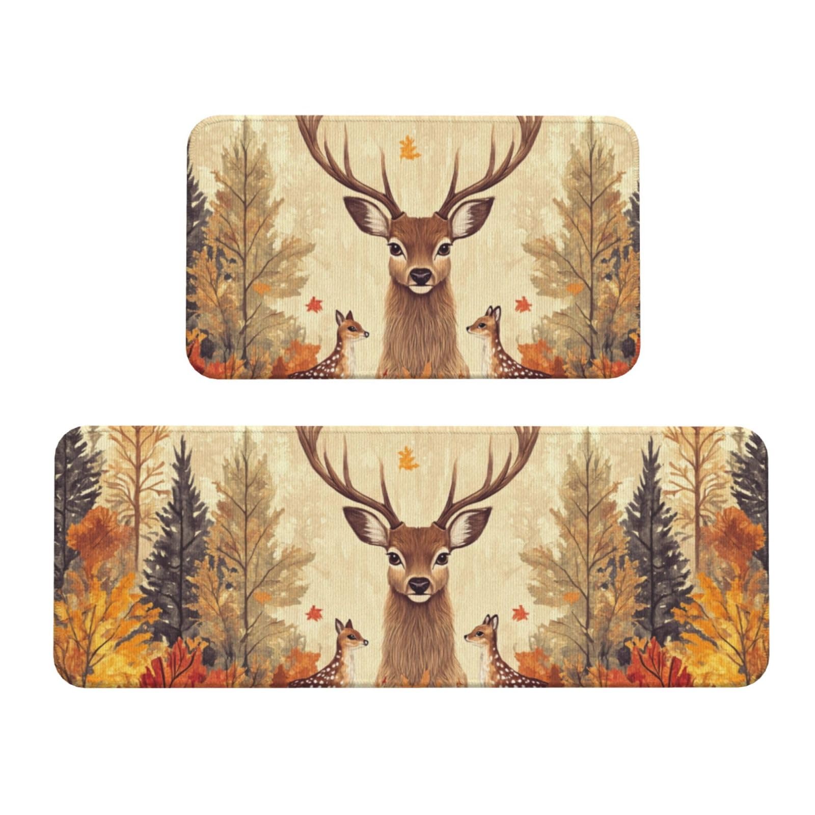 Tapetes de cocina acolchados con diseño de alces para dar vida y confort a tu hogar