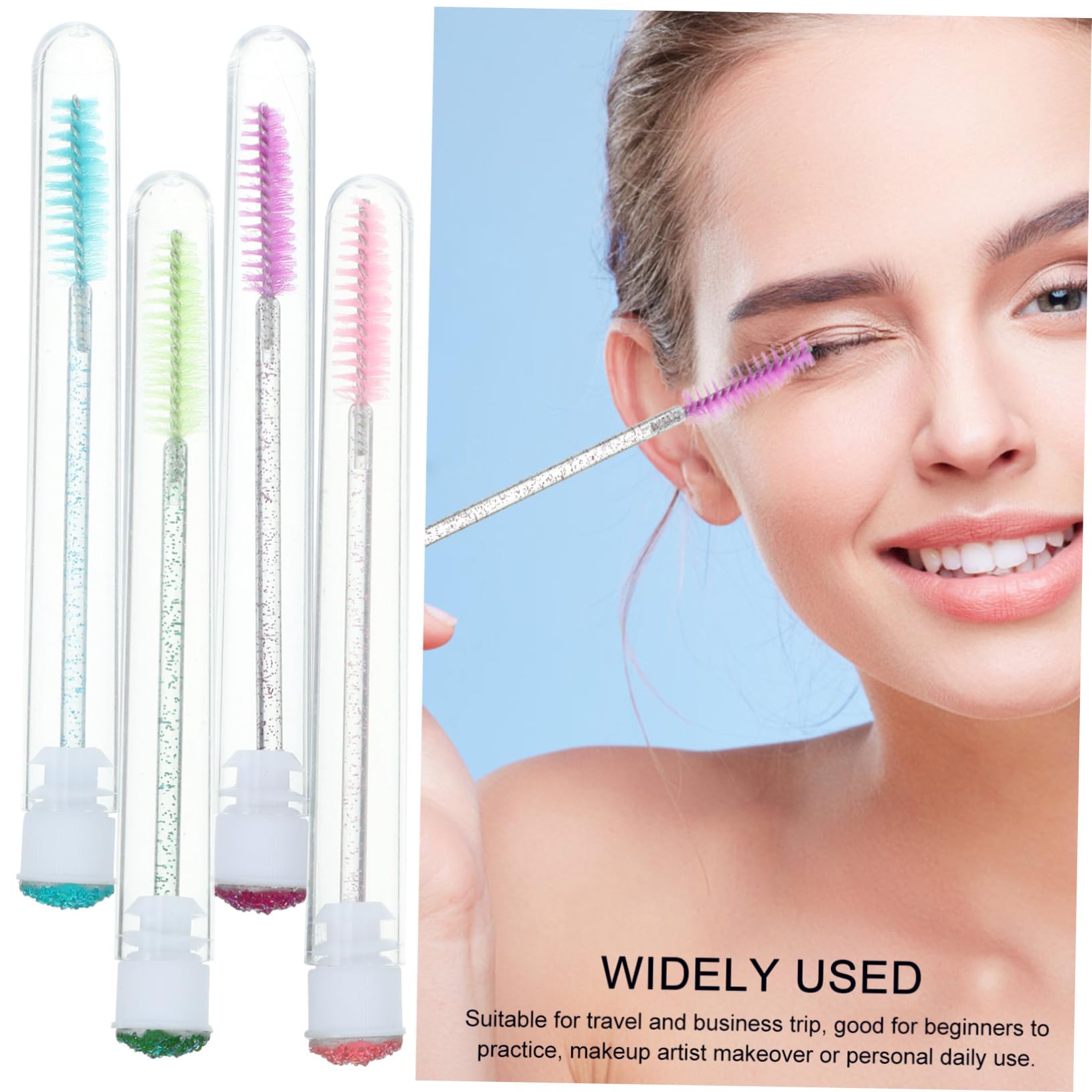 Didiseaon Eyelash Comb Set Lash Brow Tool Kit with Mascara Brush Extension Perfect for Makeup Artists Random Color