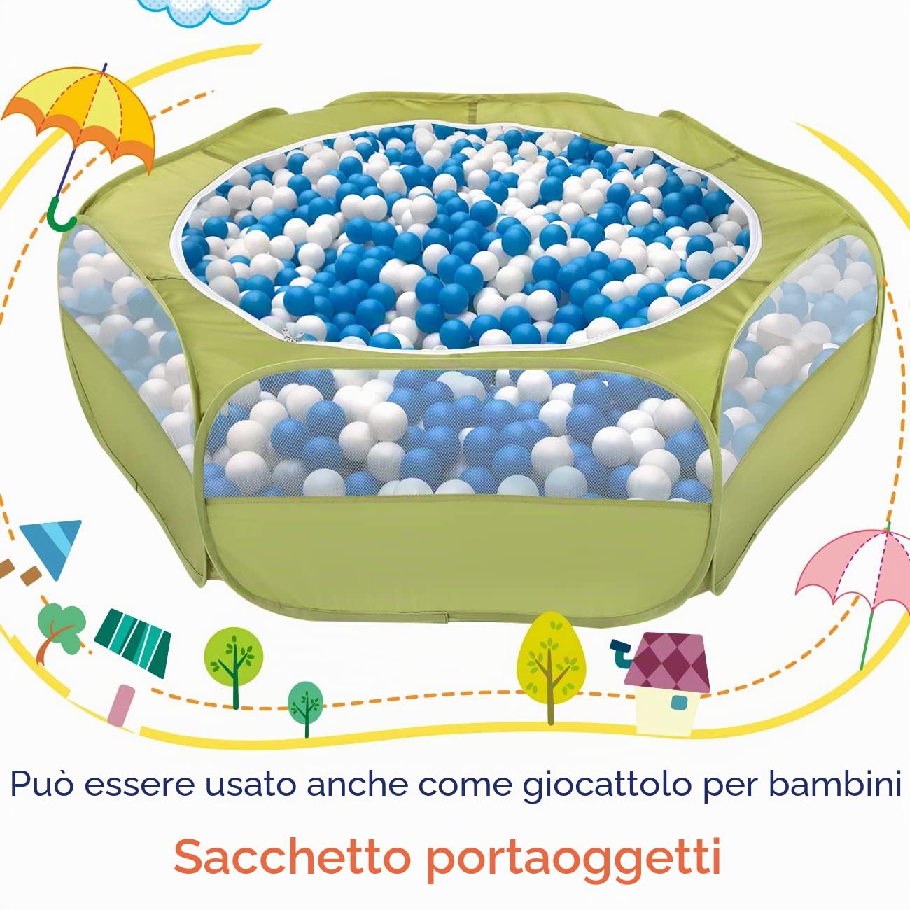 Pawaboo Recinto per Animali Domestici, Box per Animali Piccoli, Tenda per Gatti Cani Cuccioli, Portatile Gabbia, Recinzione in Tessuto Oxford e a Rete, Resistente e Pieghevole, Avocado Verde