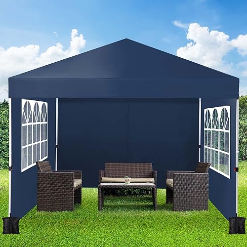 Miniatura 8 de Toldo desplegable de 10 x 10 pulgadas con paredes laterales toldo Ez Up toldo instantáneo portátil tienda de campaña para eventos al aire libre