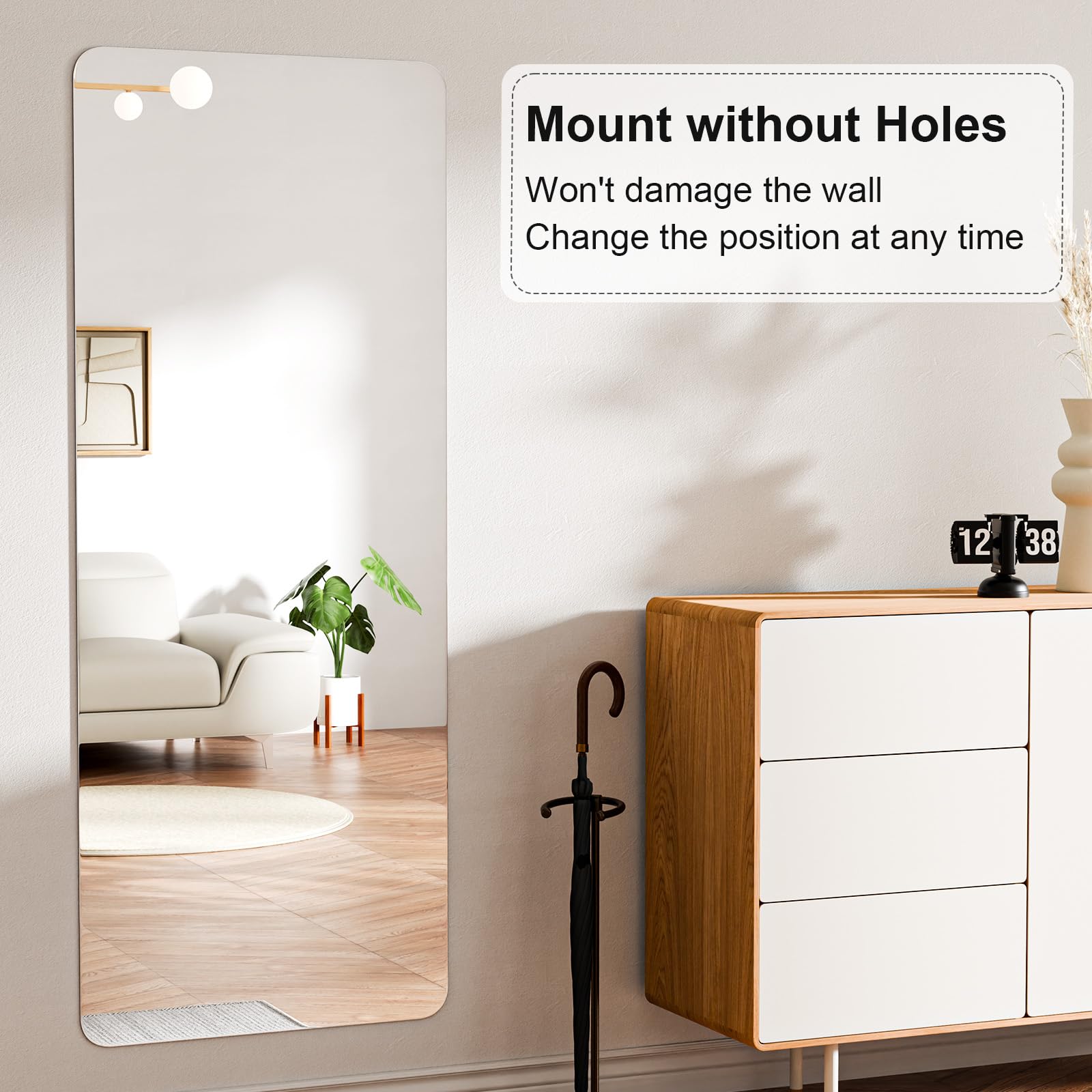 Koonmi Wall Mirror Full Length, 65