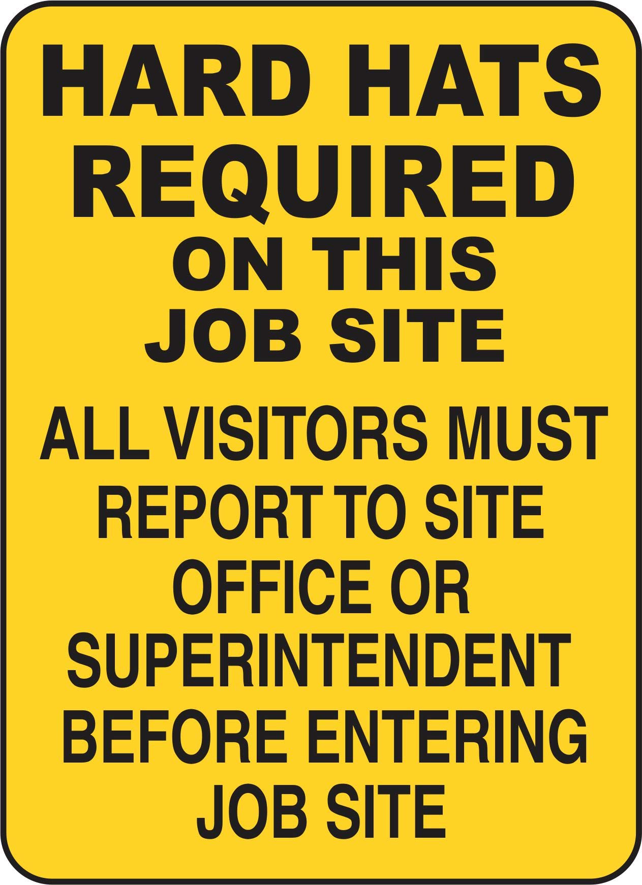INDIGOS UG - Pegatinas - Seguridad - Advertencia - Construction In Progress Sign 254mmx177mm - Decal for Office - Oficina - Empresa - Escuela