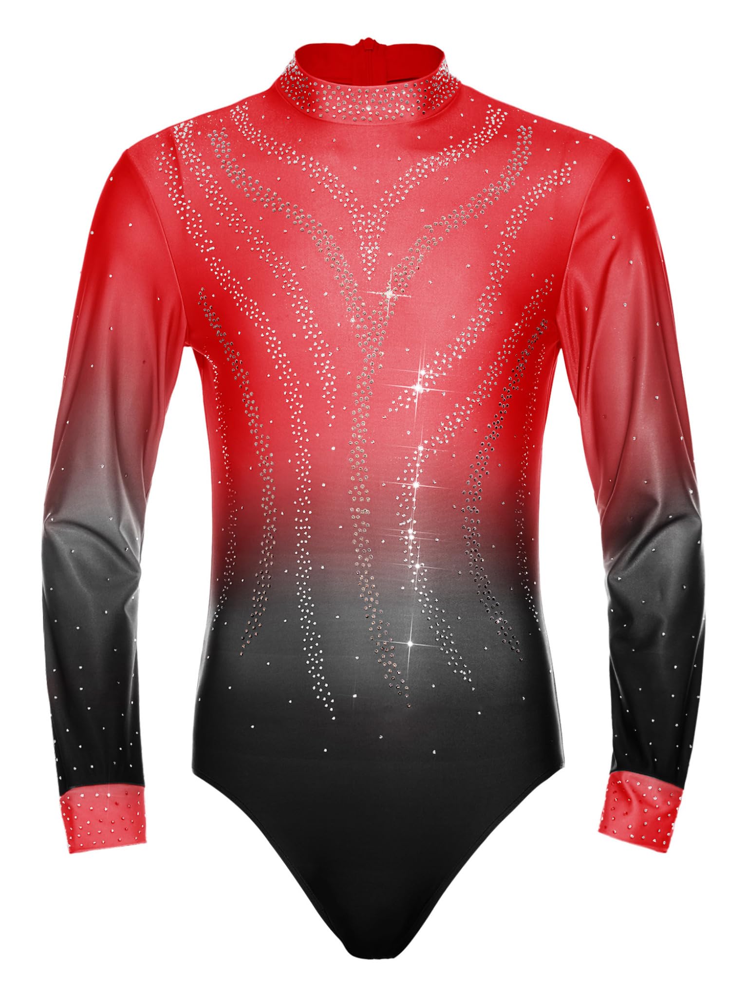 TTAO Homme Performance Gymnastique Pour Adultes Combinaison De Patinage Artistique Costume De Patinage Artistique Une Pièce Leotard Vacances