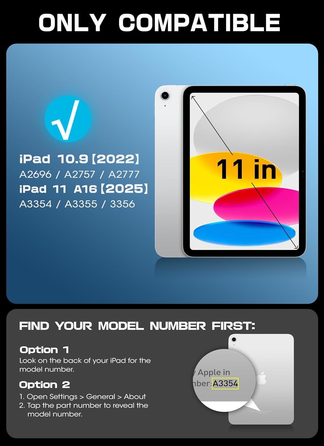 for iPad A16 11th Generation Case & Apple Watch 46mm Band with Case