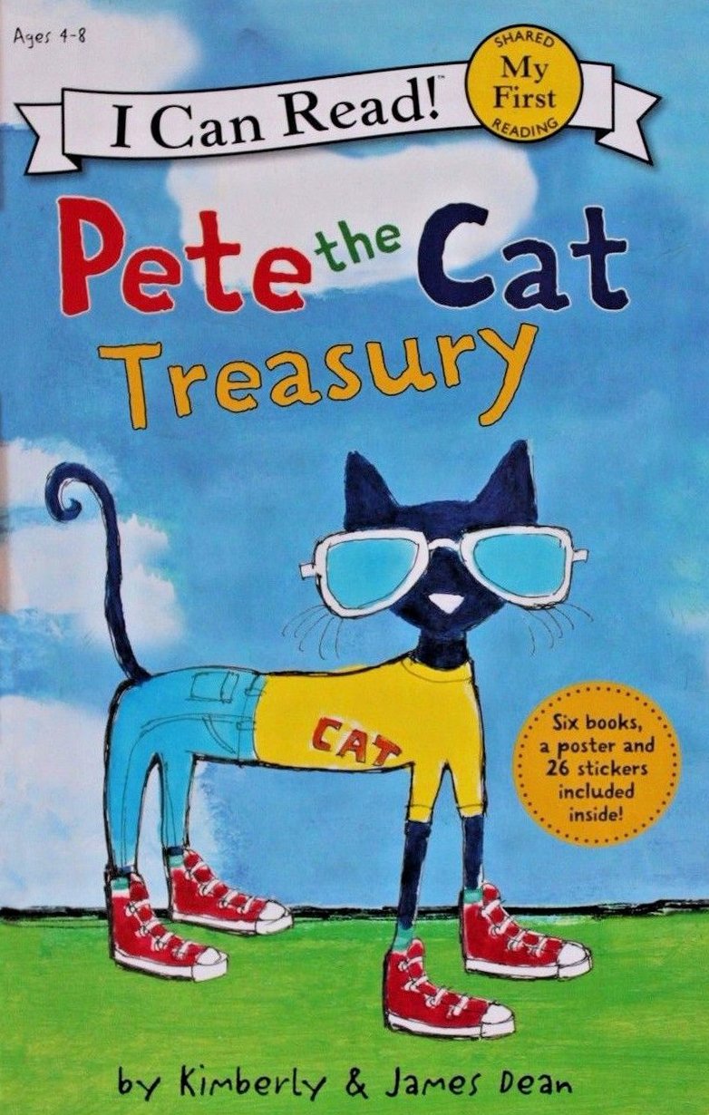 Pete The Cat Treasury album illustré 6 histoires et stickers pour apprendre l'anglais enfant