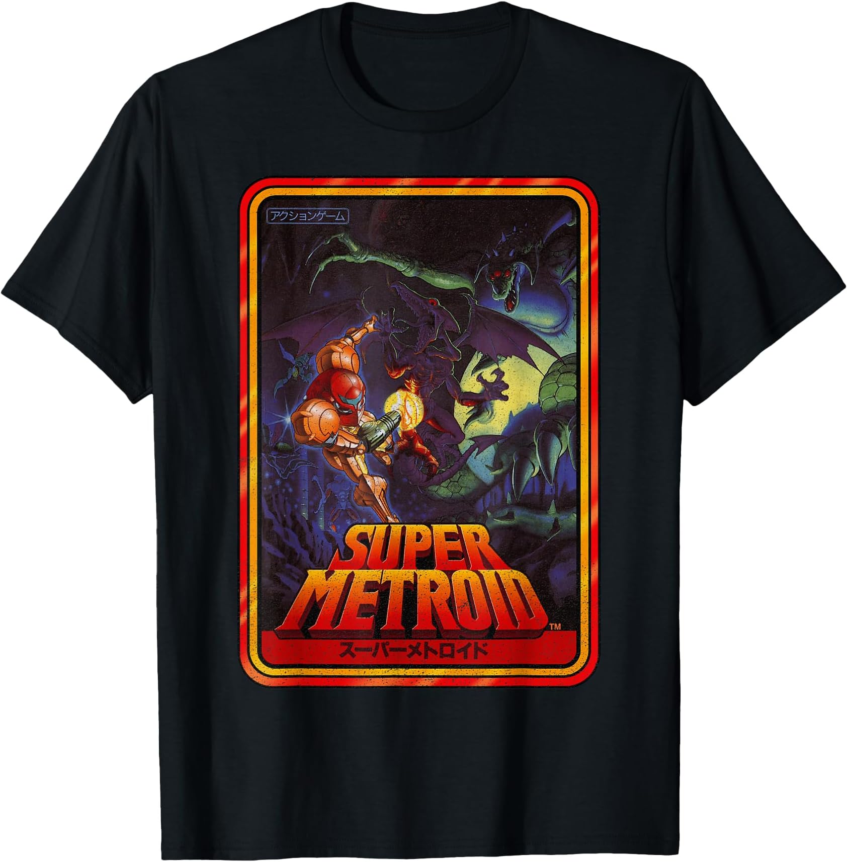 Super Metroid Kanji Poster Style Graphic T-Shirt T-Shirt
