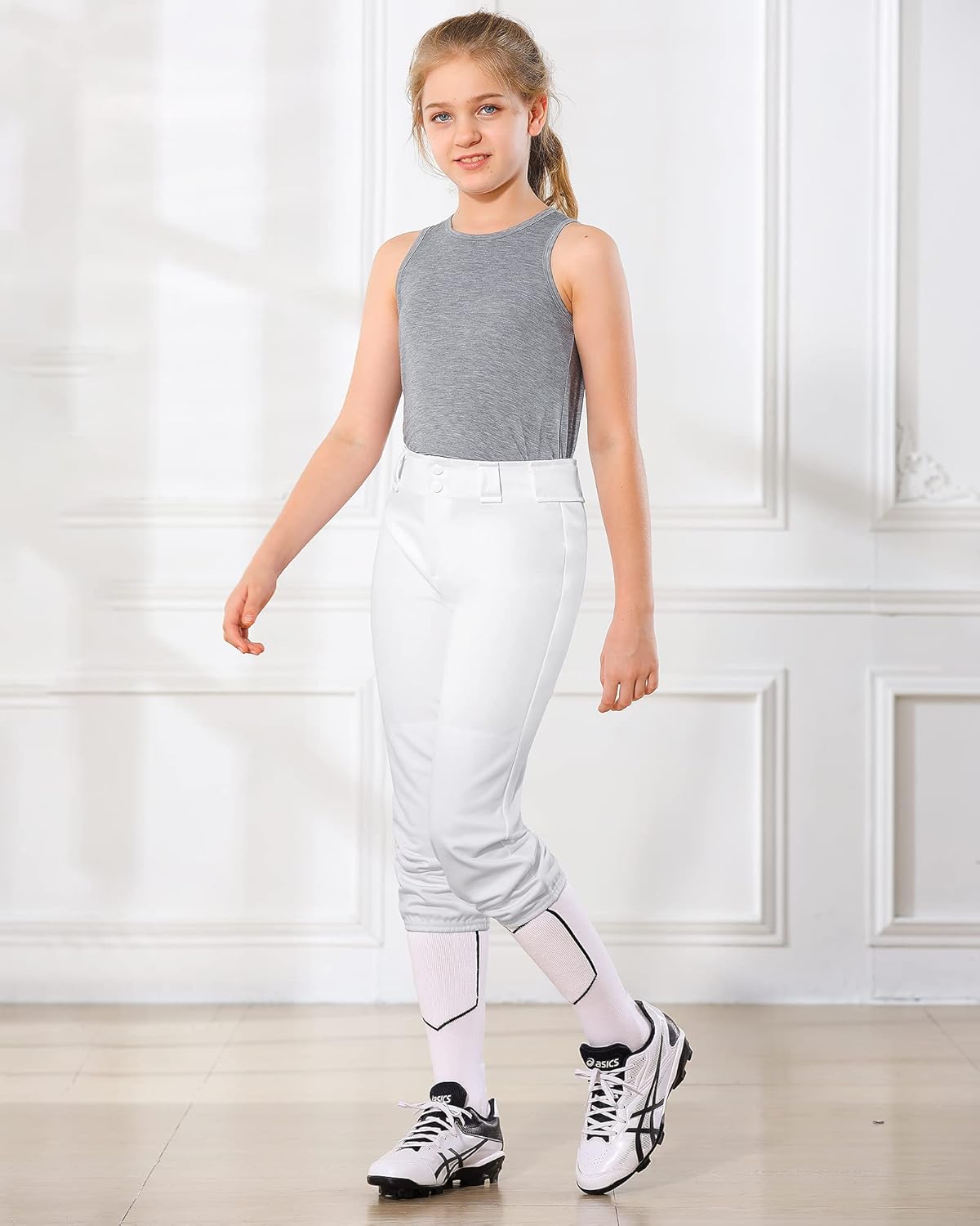 Stelle Girls' Softball Pants Youth Kids Baseball Pants Fastpitch Pants with Pockets Boys Tee Ball - Image 8