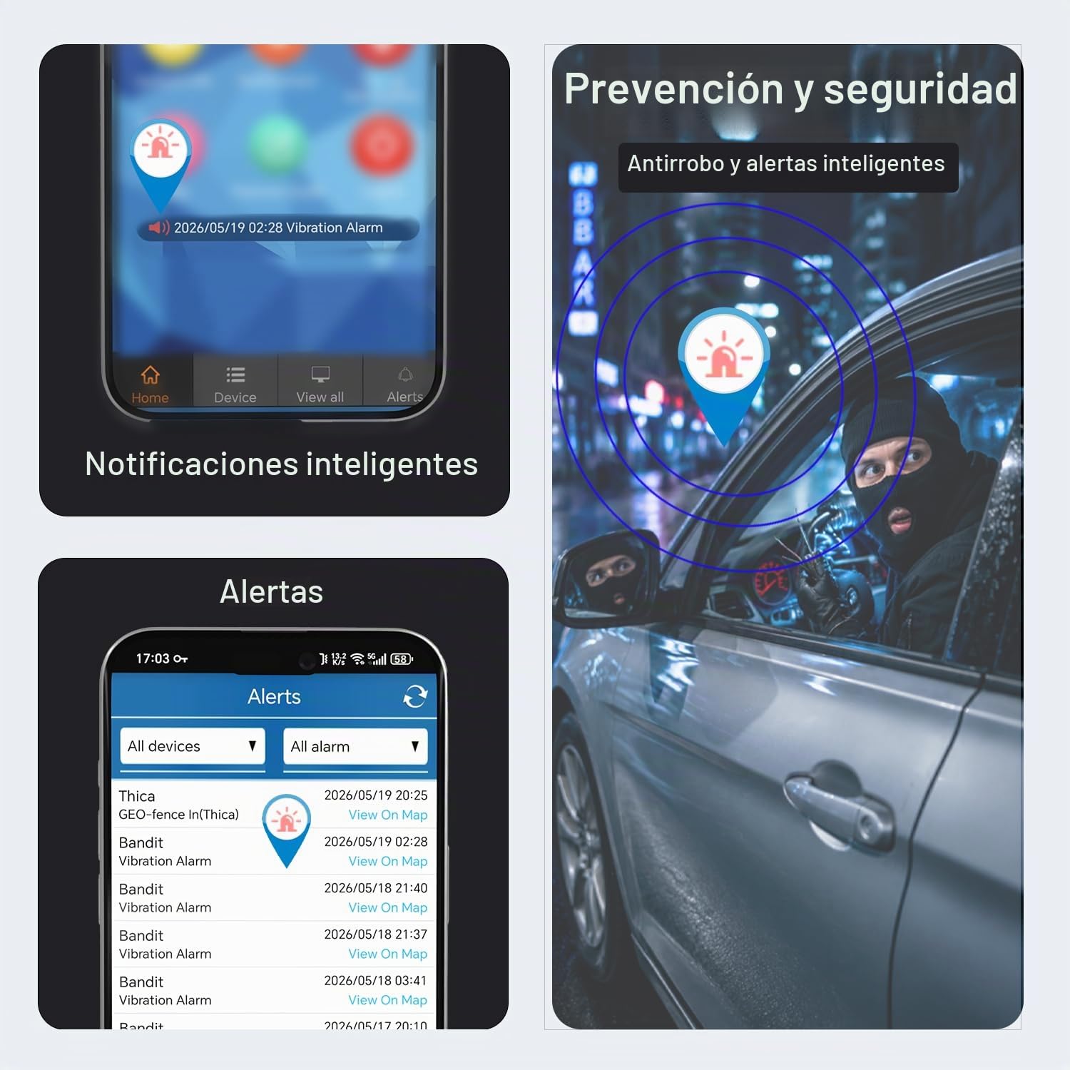 TKMARS Localizador GPS para Coche Sin Suscripción TK905 5000mAH Batería 90 Días de Espera Imán Antirrobo GPS Tracker con Seguimiento en Tiempo Real, Posicionamiento SMS, Rastreador con App Gratuita