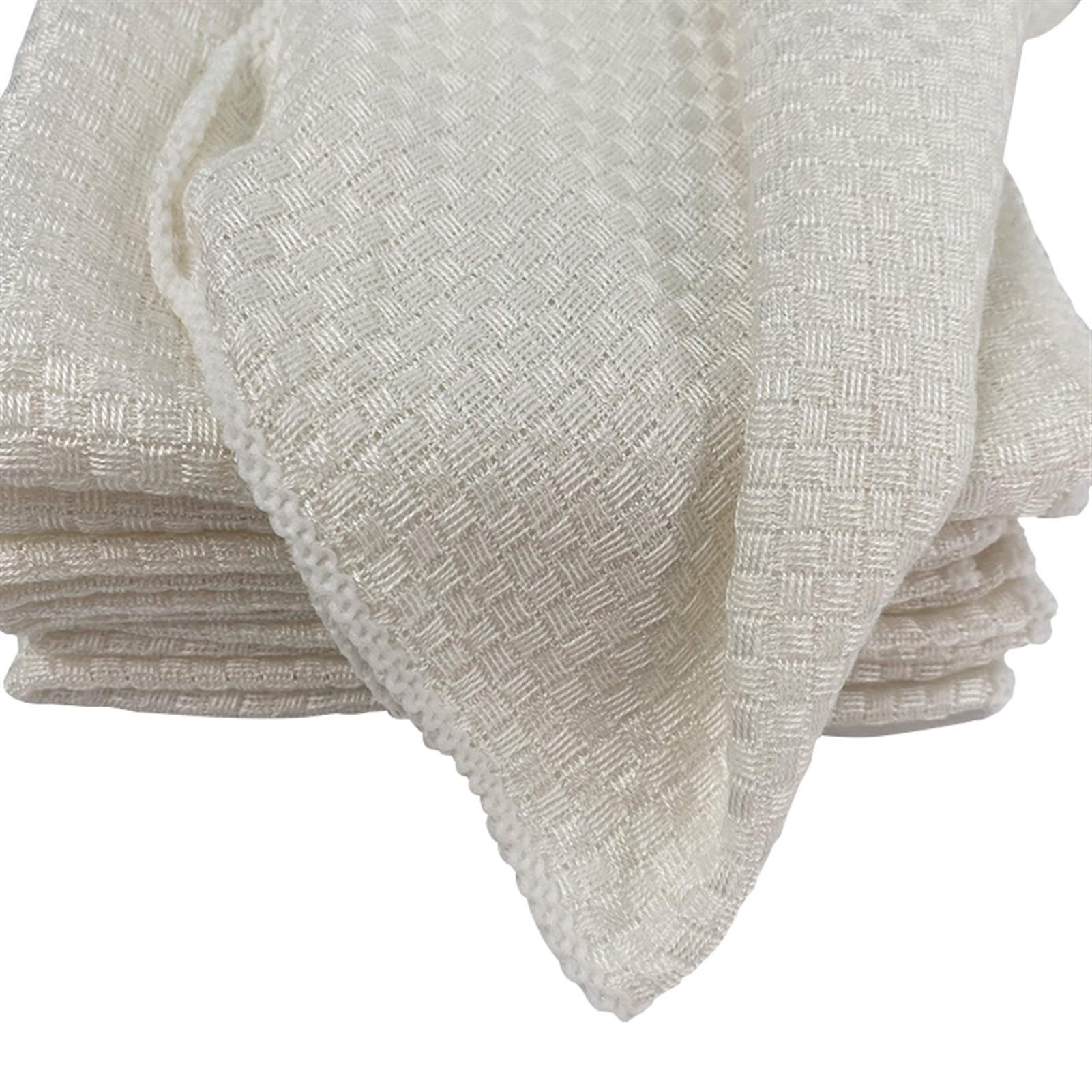 10pcs / Terry Algodón Cocina Plato Limpieza Limpieza de bambú Fibra Reutilizable No Stick Toalla perezosa (Color : White, Specification : 10pcs)