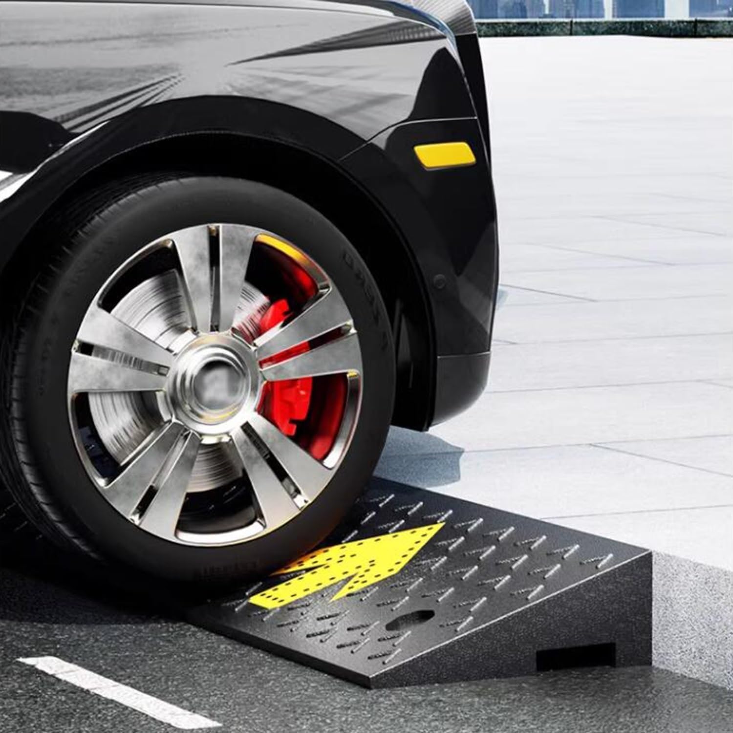 Rampa plegable para silla de ruedas, rampa de umbral de 4 a 13 cm para el hogar, coche, garaje, entrada, rampa de acceso antideslizante de aluminio ligero