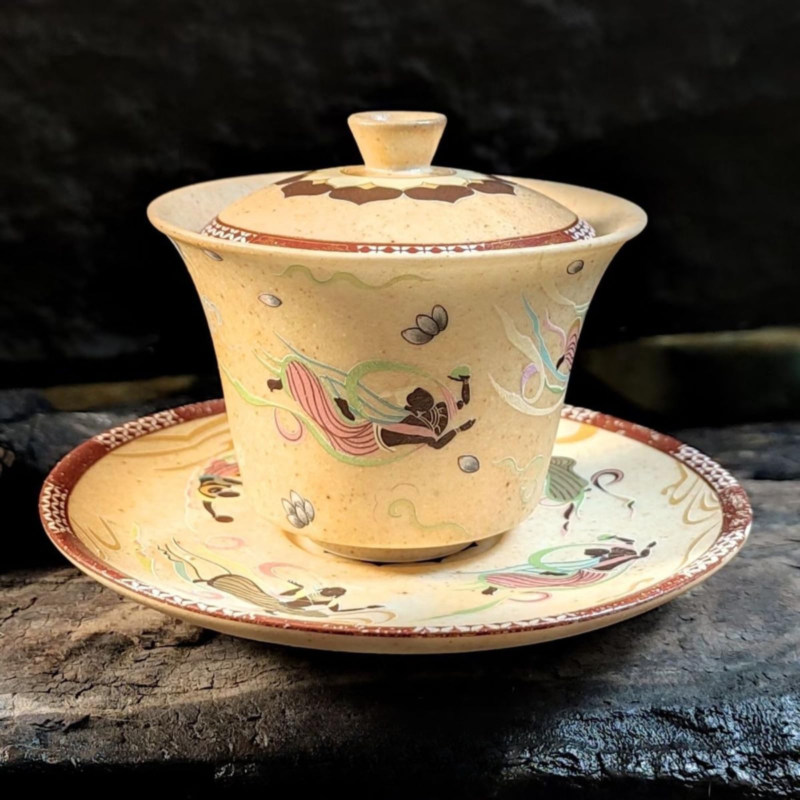 Gaiwan en céramique d'exception style antique infuseur 160 ml