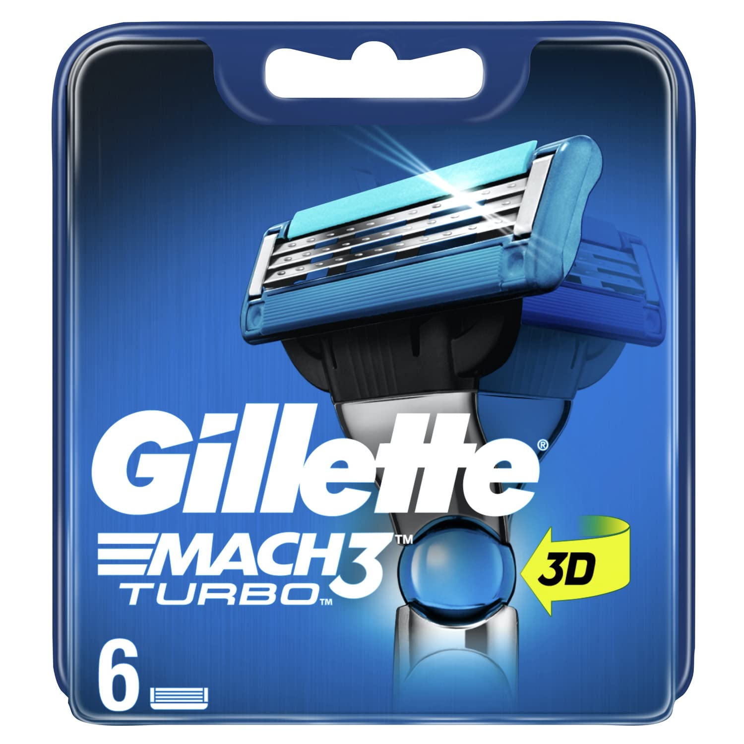 GilletteMach3 Turbo Men's Razor Blade Refills 6pcs