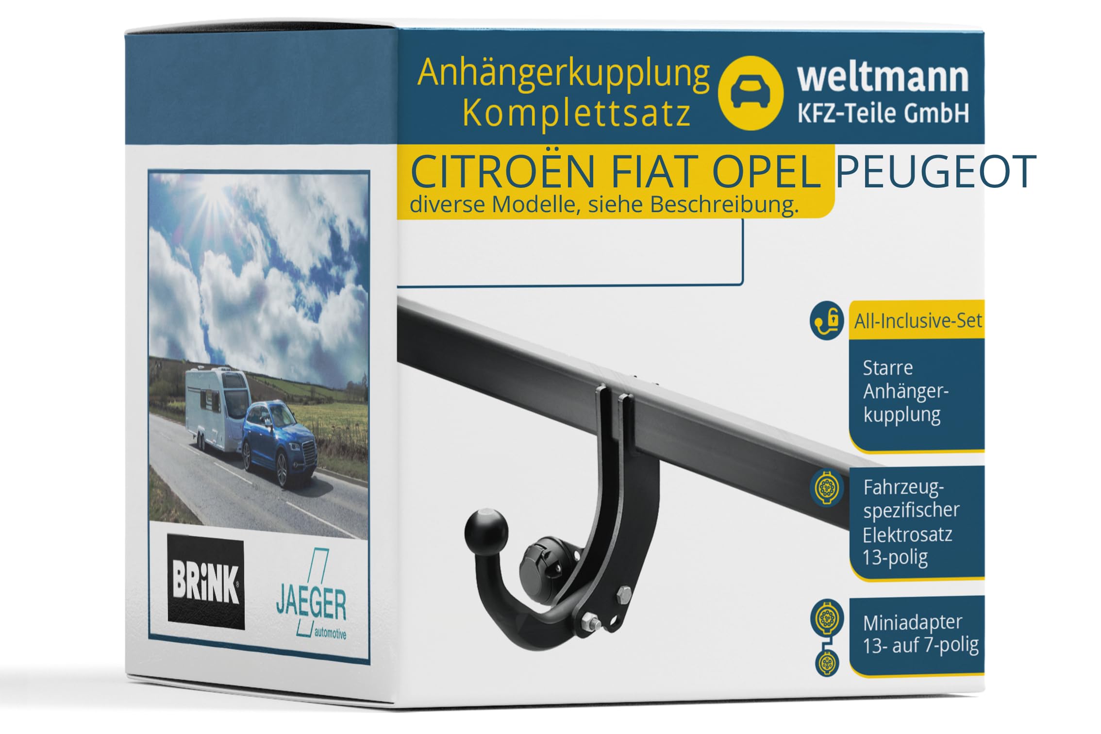 Jaeger Automotive Premium-Kit 42500334 Anhängerkupplung inkl. 13P E-Satz AHK