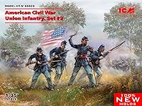 Vista 2 de ICM 35023 Figura militar de plástico Modelos Infantería de la Unión de la Guerra Civil Americana. Set #2 - Escala 1:35