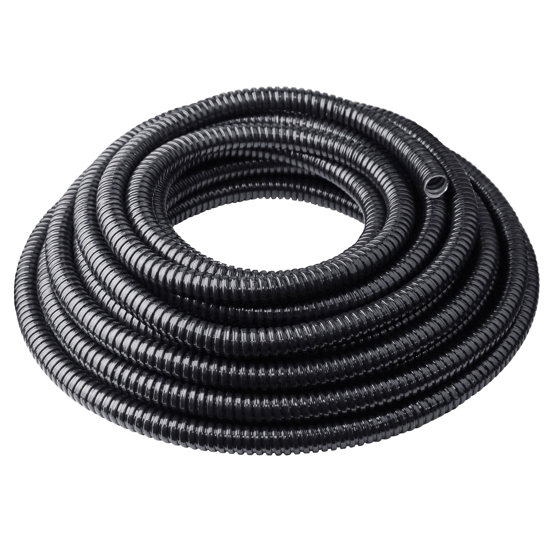 Qlvily 1/2 inch x 50 ft Flexible Electrical Conduit, PVC Coated Liquid-Tight Galvanized Steel Access Line Conduit, for Managing and Protecting Home and Industrial Wires