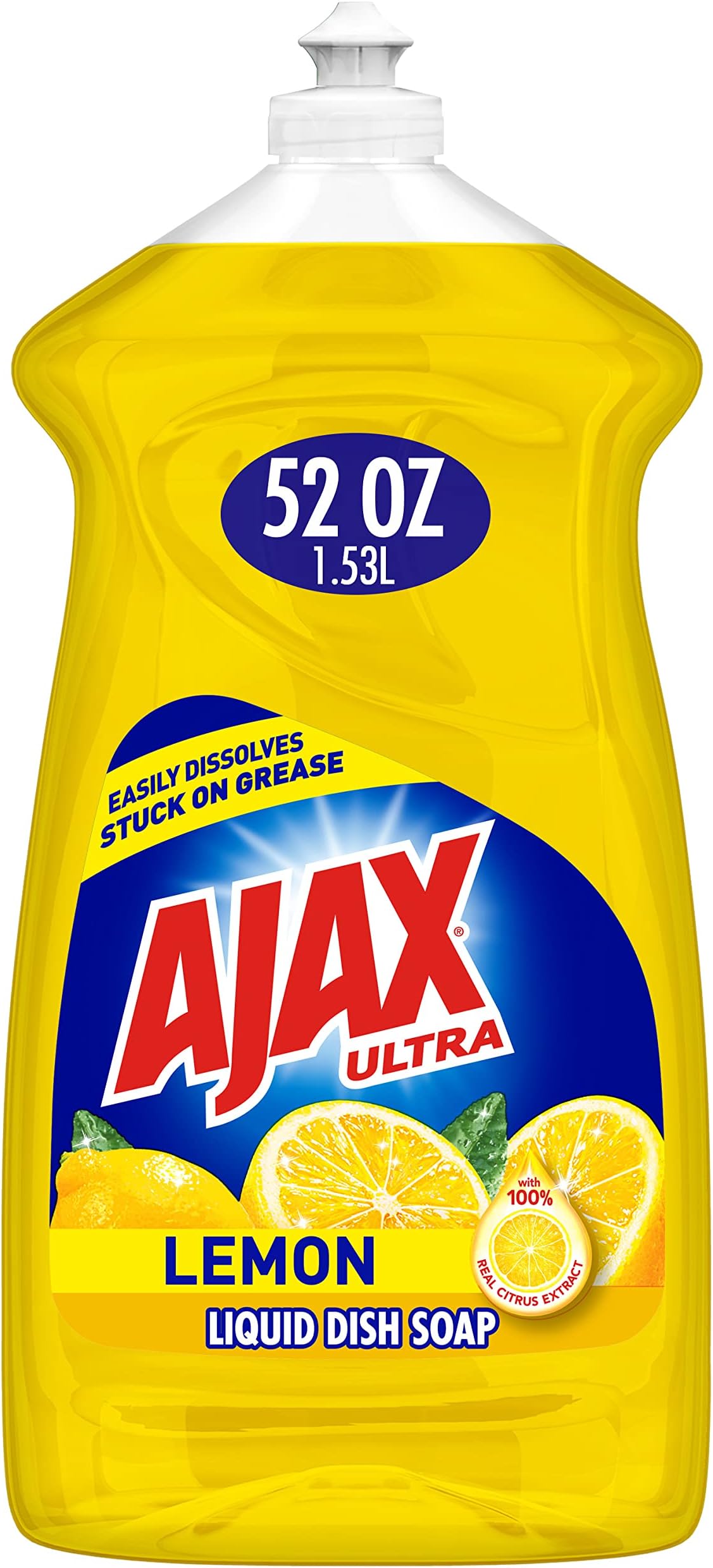 Ajax Ultra Super Degreaser Liquid Dish Soap, Lemon Scent