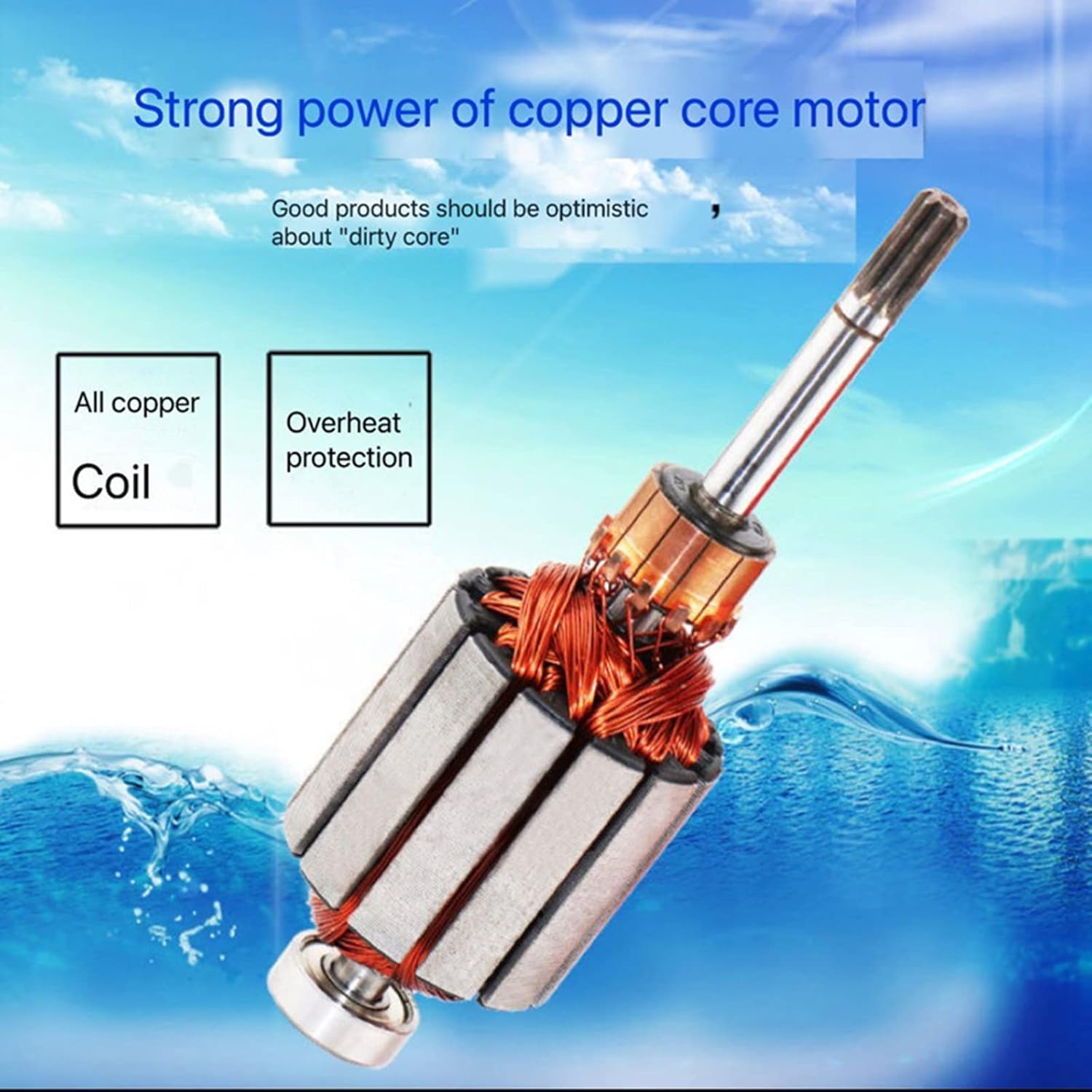 48V High Lift 35M Solar Water Deep Well Pump, High Pressure Deep Well Pump Submersible DC Pump for Agricultural Irrigation Garden Home (Orange)