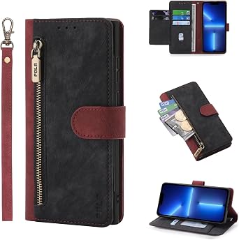 Compatible with Infinix GT 30 Pro 5G Case, Notebook-type, Luxury PU Leather, Wallet Type Cover, Flip Case, Stand Function, Card Pocket Storage Case, Stylish, Zipper Type, Coin Purse, Full