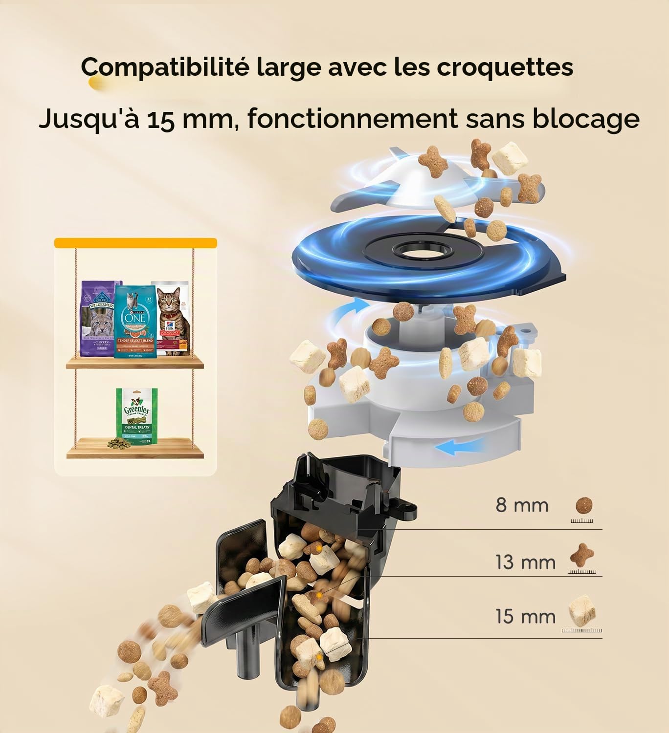 Distributeur Automatique 7L avec APP & WiFi Double-Bande pour Chats/Chiens | 2 bols, 7L, APP, WiFi 2,4G/5G, minuterie programmable, pour plusieurs chats et chiens, noir élégant
