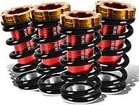 Vista 1 de DNA MOTORING Kit de 4 Fundas Coilover de Suspensión Compatible con 88-00 Civic / 93-97 Civic Del Sol / 88-91 CRX / 90-01 Integra, Negro