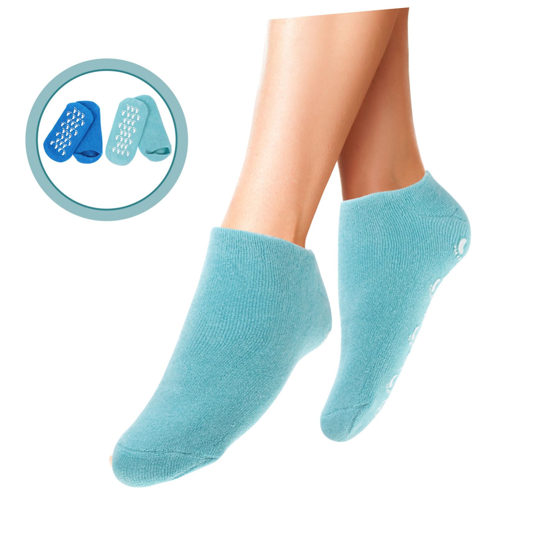 2paia Calzini Idratanti in Gel Con Naturali Calzini Per Pediluvio Morbidi Copri-piedi Riutilizzabili Per Casa e Spa
