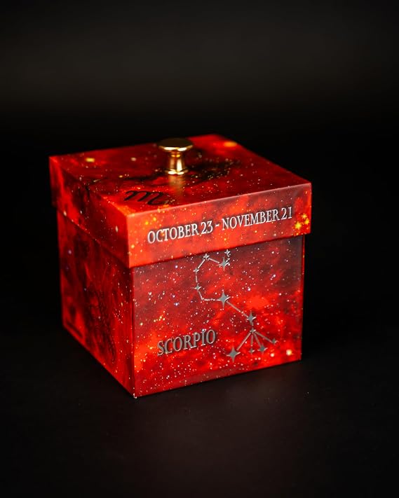 SendaCake Astrology Scorpio Explosion Gift Box - Flying Butterfly Surprise, Candy & Delicious Cakes for Delivery - Gift for All Ages & Ideal for All Occasions