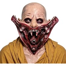 AUSTUFF Horror Mutant Zombie Mask Scary Full Head Latex Mask for Adult