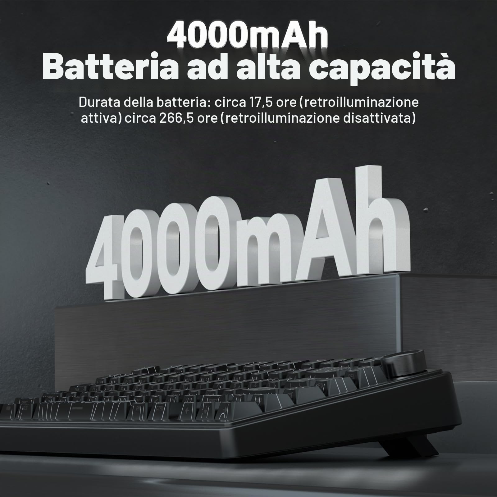 AULA Tastiera meccanica wireless F75 Pro con manopola, tastiere da gioco personalizzate sostituibili a caldo al 75%, retroilluminazione RGB, interruttori pre-lubrificati, tasti in PBT stampati