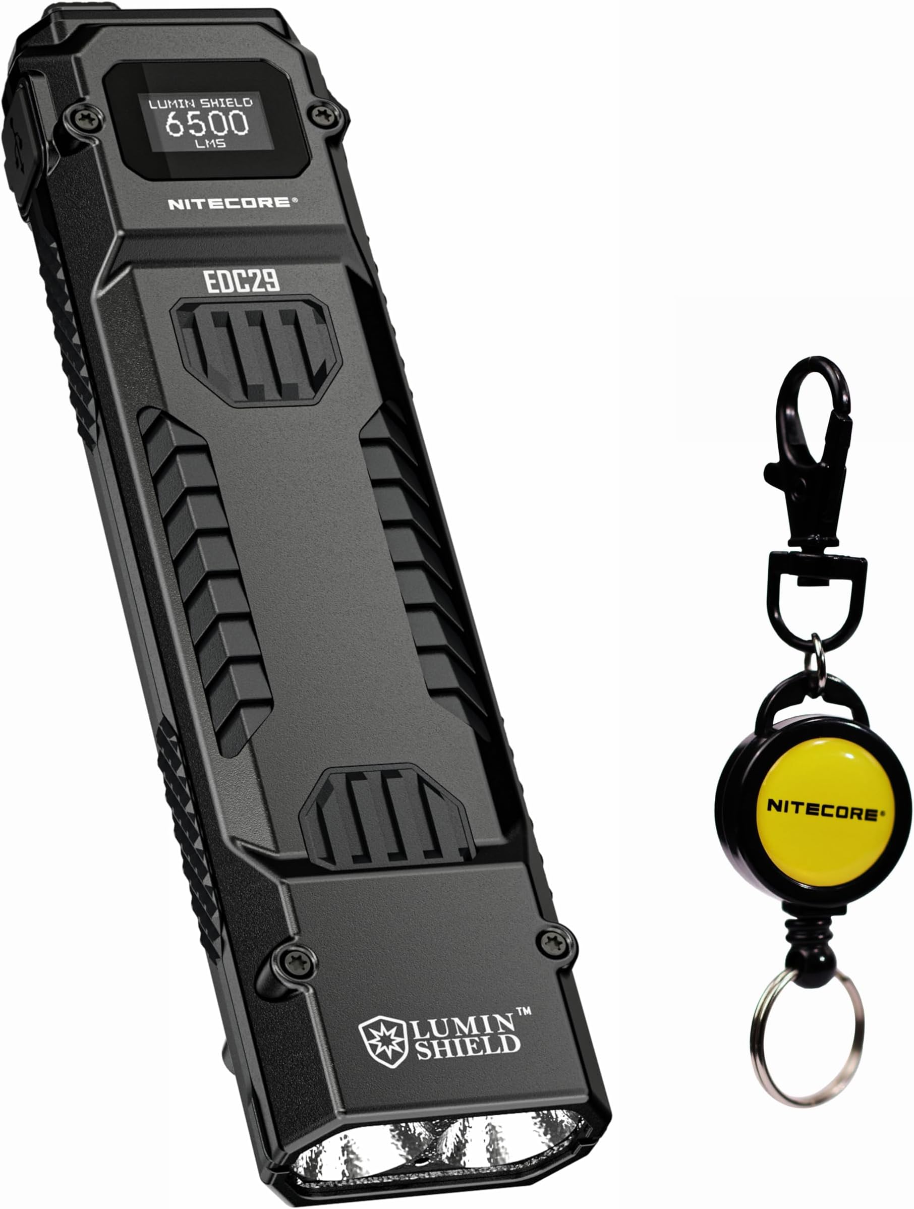 EDC29 6500 Lumens Ultra Slim High Performance EDC Flashlight with Retractable Keychain