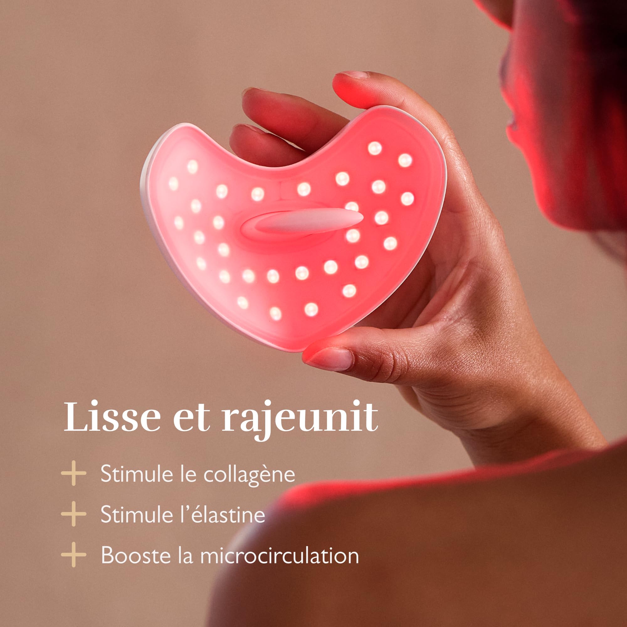 Silk'n masque lèvres LED - Lumilips - Masque lumineux pour le collagène, anti-rides et anti-âge - Sans fil pour 130 minutes - Blanc