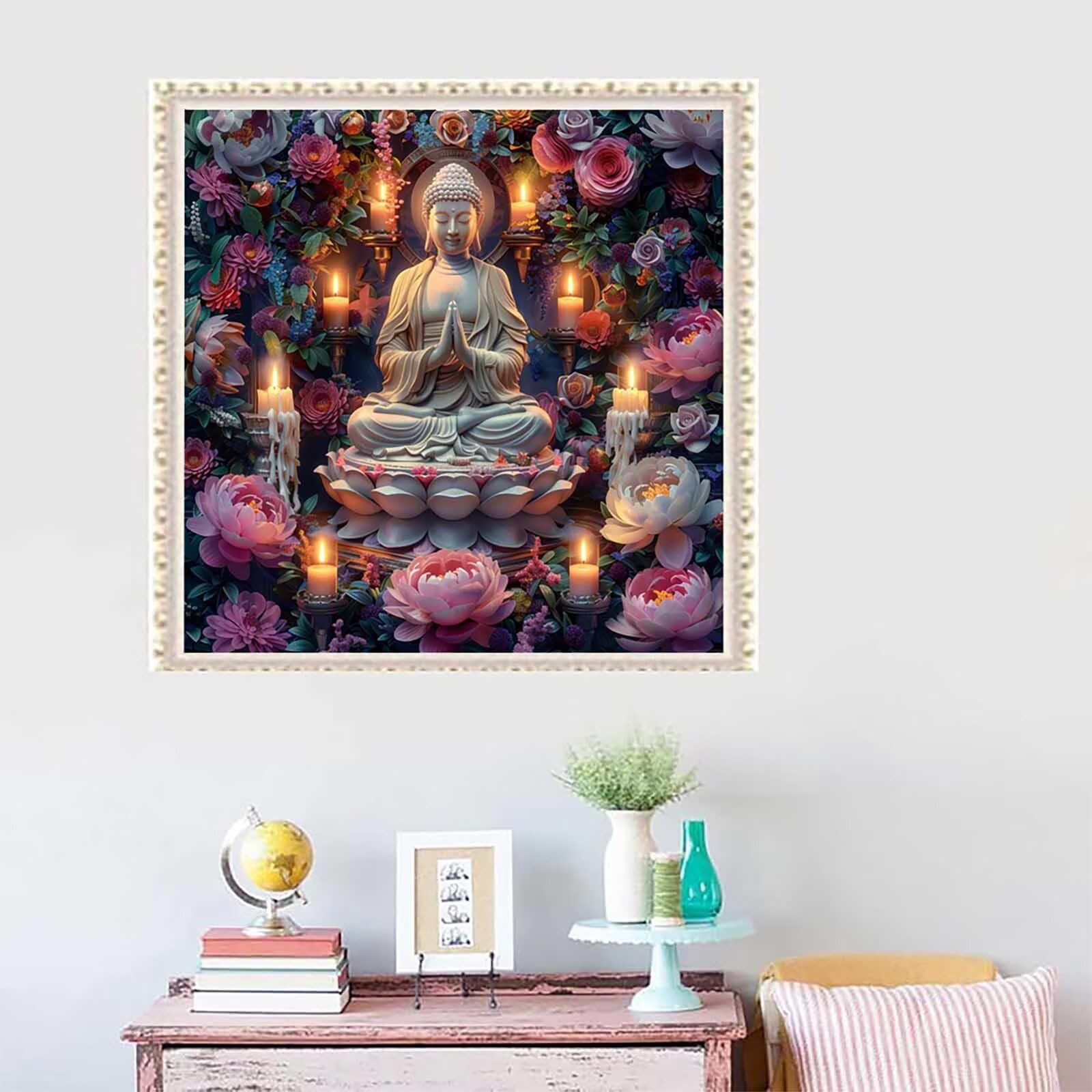 5D Diament Malarstwo Zen Numer Malarstwo Dla Dorosłych, Diamentowe Malarstwo Świeca dla Dorosłych, DIY Hobby Kreatywny zestaw dla dorosłych, Numer Malarstwo Rhinestone Zestaw Ścieg krzyżykowy