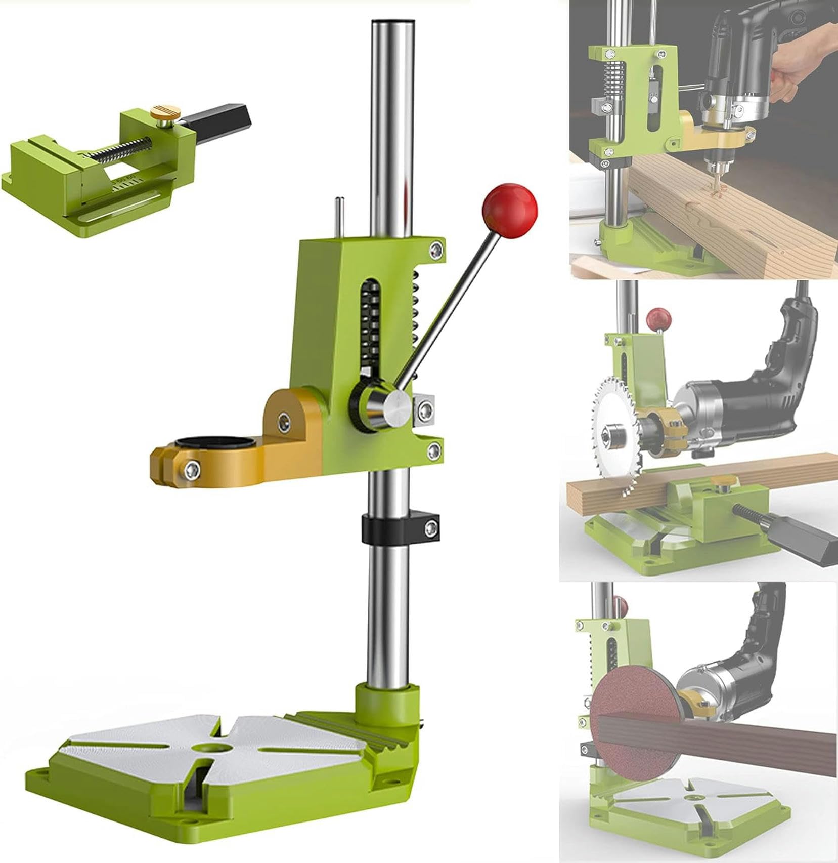 Soporte para Taladro de Banco, Soporte para Taladro de Mano, Mesa para Taladro de Banco, Soporte Ajustable para Mesa de Taladro de Banco, máquina Perforadora de Madera para Herramienta de re