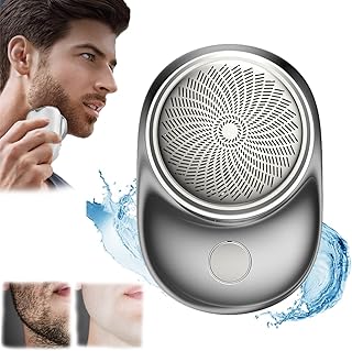 2023 Powerful Storm Shaver for Men, Powerful Storm Shaver, Mini Shave Portable Electric Shaver, Mini Shaver Electric Razor USB Rechargeable, Pocket Size Wet and Dry (Silver)
