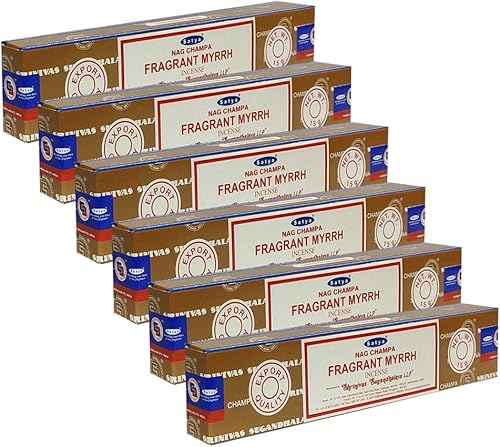 Vista 165 de Satya Sai Baba Nag Champa - Varitas de incienso de 0.53 oz y soporte - Paquete de 6 (aproximadamente 90 varillas)
