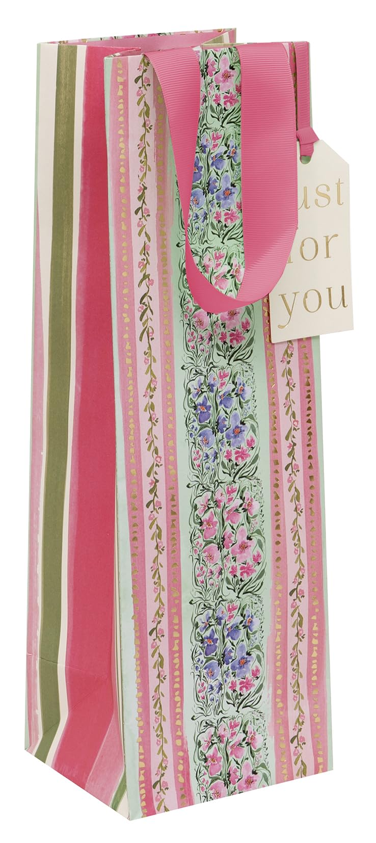 Glick M Bottle Gift Bag - Summer Wash Floral Design - 110 X 340 X 100M