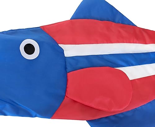 Miniatura 3 de Manguito de viento patriótico de trucha  Decoración duradera para colgar al aire libre  Patio, jardín, barco, hogar y más  40 pulgadas