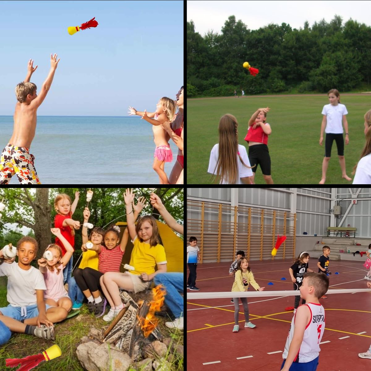 CANNON Indiaka – Pelota De Plumas Para Juegos Al Aire Libre, Base Acolchada, Ideal Para Playa, Parque Y Jardín