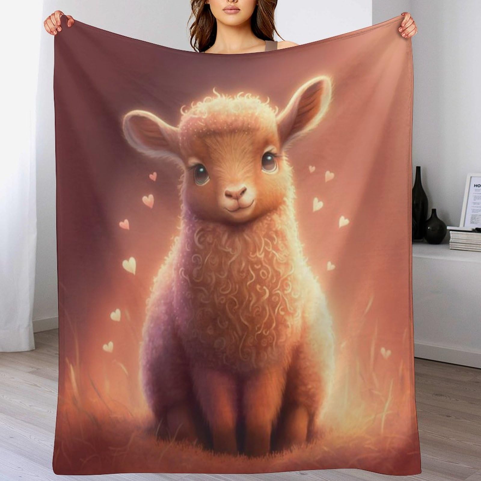 Couverture douce pour alpaga en flanelle polaire épaisse haut de gamme 180x200