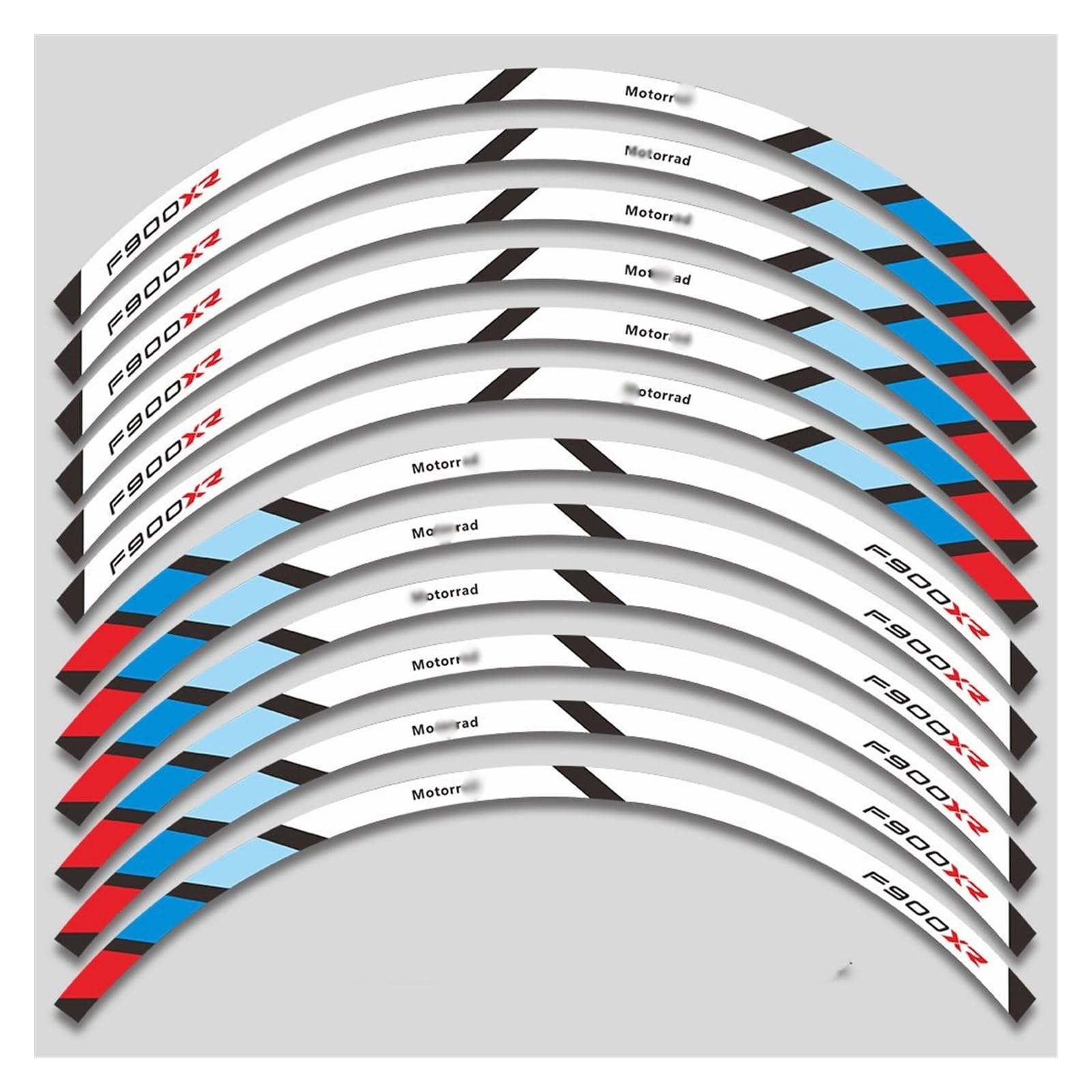 Applique 12 Pcs for F900XR F900 XR F900xr F 900xr Motorcycle Sticker Inner Wheel Reflective Waterproof Sticker(A9)