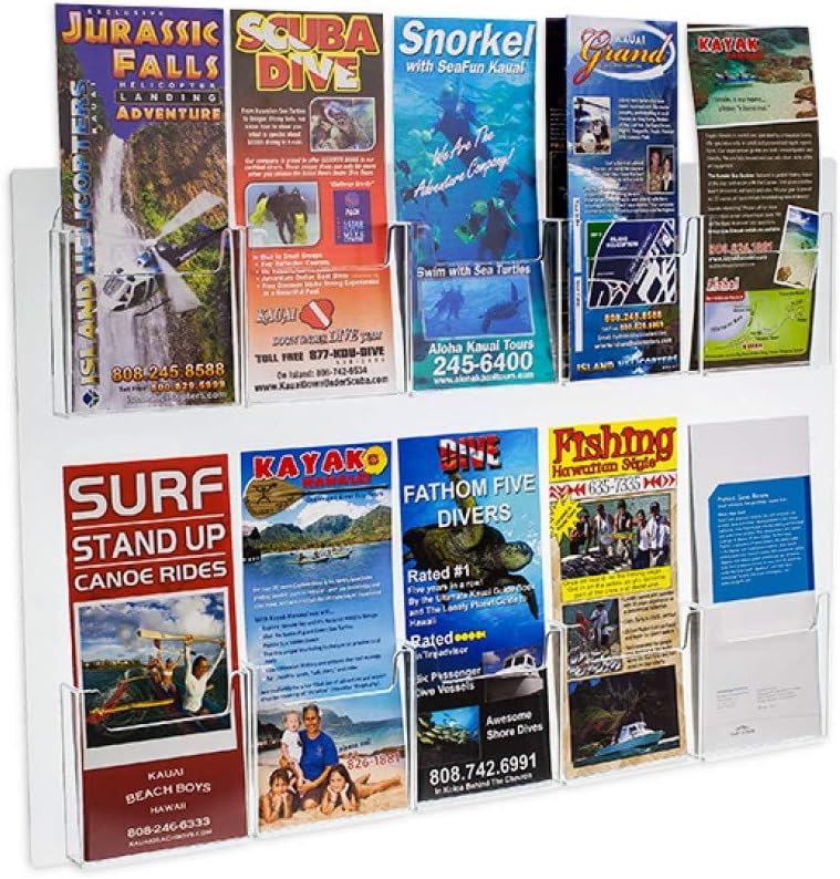 SOURCEONE.ORGSource One 2 Piece Set Ten Pocket Wall Mount Premium Trifold