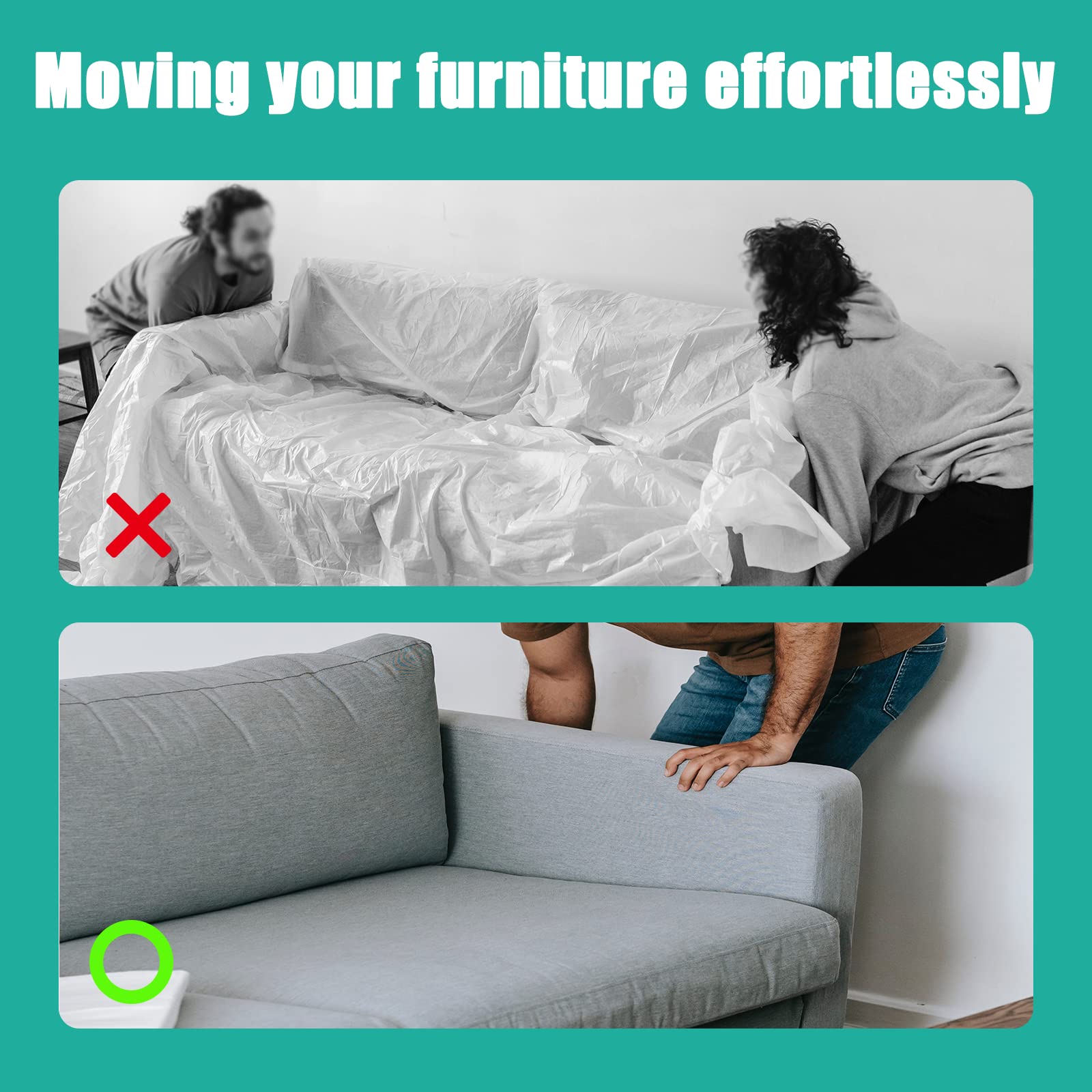 24 Pcs Teflon Furniture Sliders 1-1 2 Inch Round Chair Sliders Screw on Furniture Glides for Hardwood Carpeted — view 2