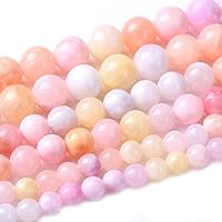 Vista 38 de Cuentas sueltas redondas de gemas naturales, cuentas de cristal de piedra energética para hacer joyas 15" (Cristales de cuarzo de fresa, jades, 6MM)