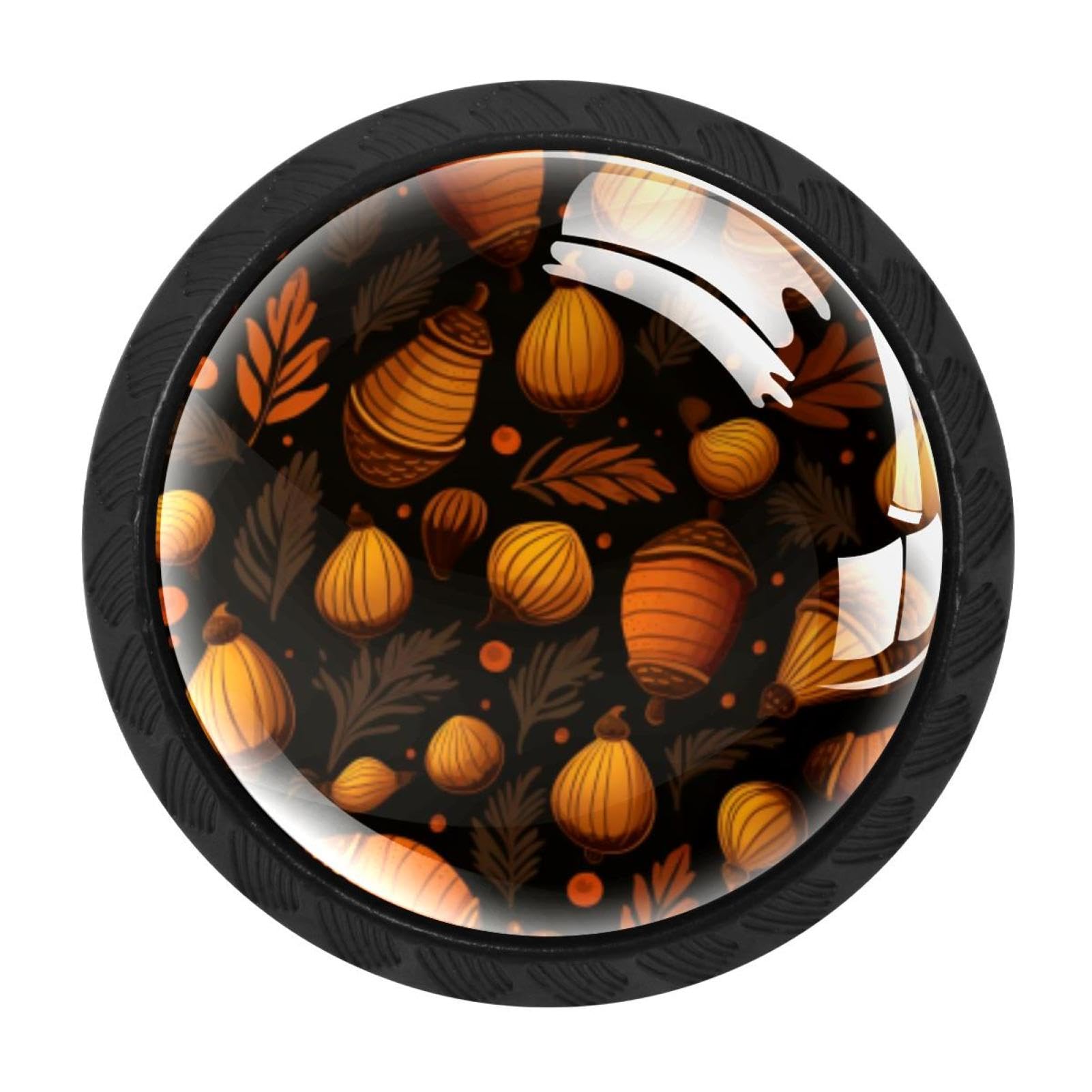 CHENZZZZ 4 Pack Thanksgiving Acorn Kitchen Cabinet Knobs Drawer Knobs Door Dresser Handles for Personalized Gifts Great for Any Occasion