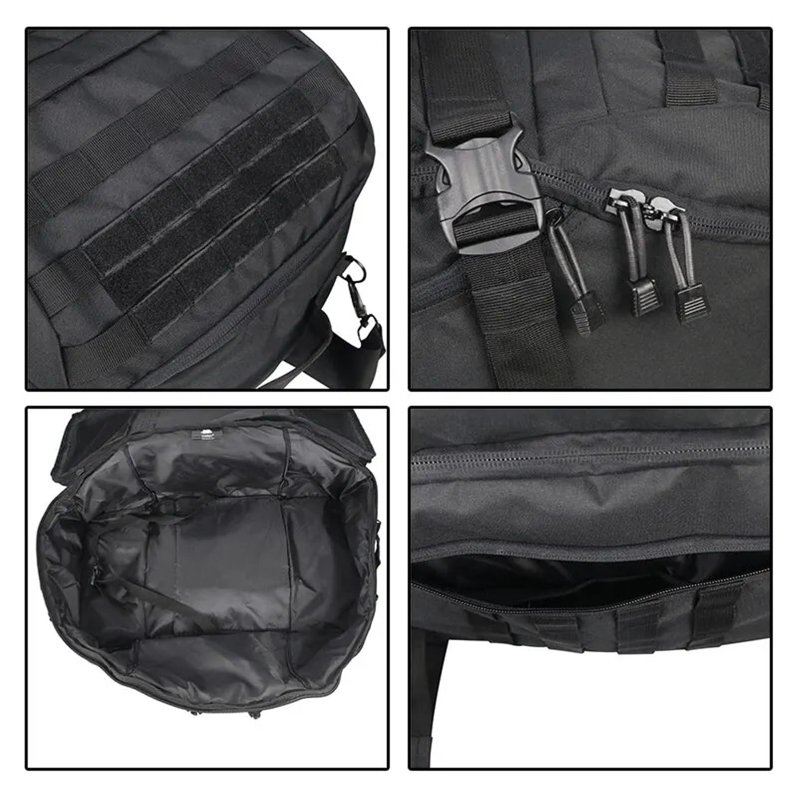 Sac De Voyage 1pc 60L 80L Camping Sacs à Dos Hommes Sac à Dos HikinAg Voyage Escalade Sac à Dos Sport Salle de Sport Sac polochon(XL Black)