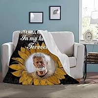 Vista 88 de Custom Memorial Blankets with Photo to Your Loved One's Memory, Memory Lane in Loving Memory Photo Blanket to Remind You of Your Beloved Ones 40x50