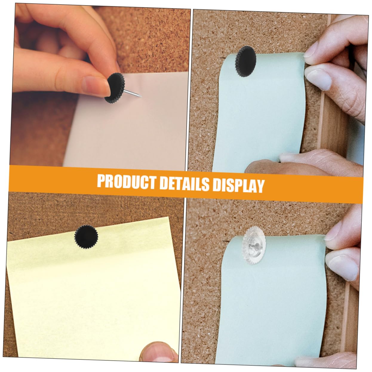 DOITOOL 5 Sätze Transparente Pinnwand Reißnägel Büro Pinnadeln Kork Board Nadeln Dekorative Pushpins Für Fotos Und Notizen Transparent Boxen 200 Stück * 5