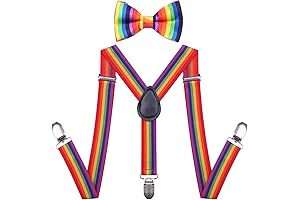 Boys and Girls Over the Rainbow Suspenders and Bow Tie Set