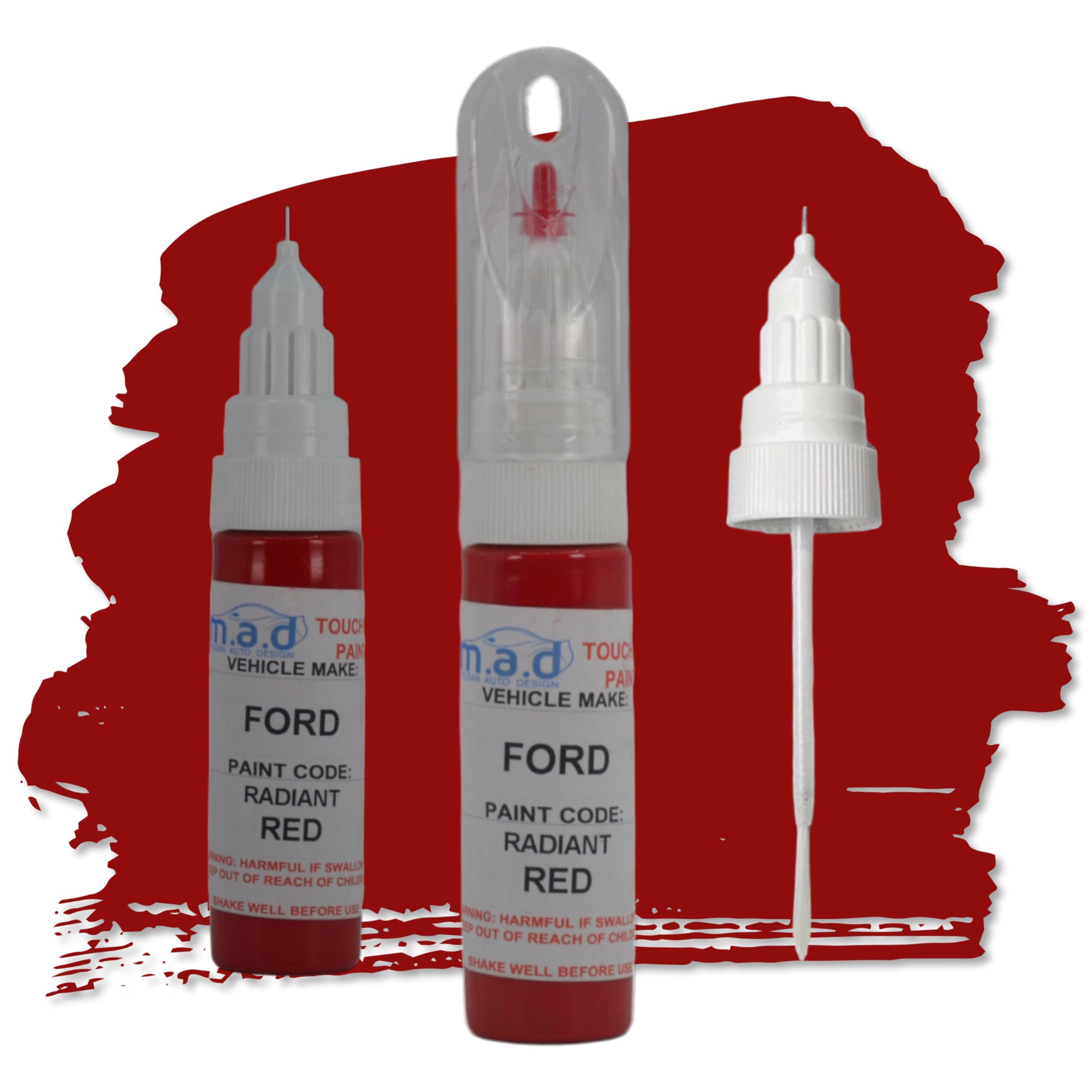 M.a.d Myldan Auto Design Paint & Lacquer M.a.d For Ford Radiant Red Touch Up Kit Compatible With Fiesta Focus Puma Kuga Galaxy (, 20 Milliliters)
