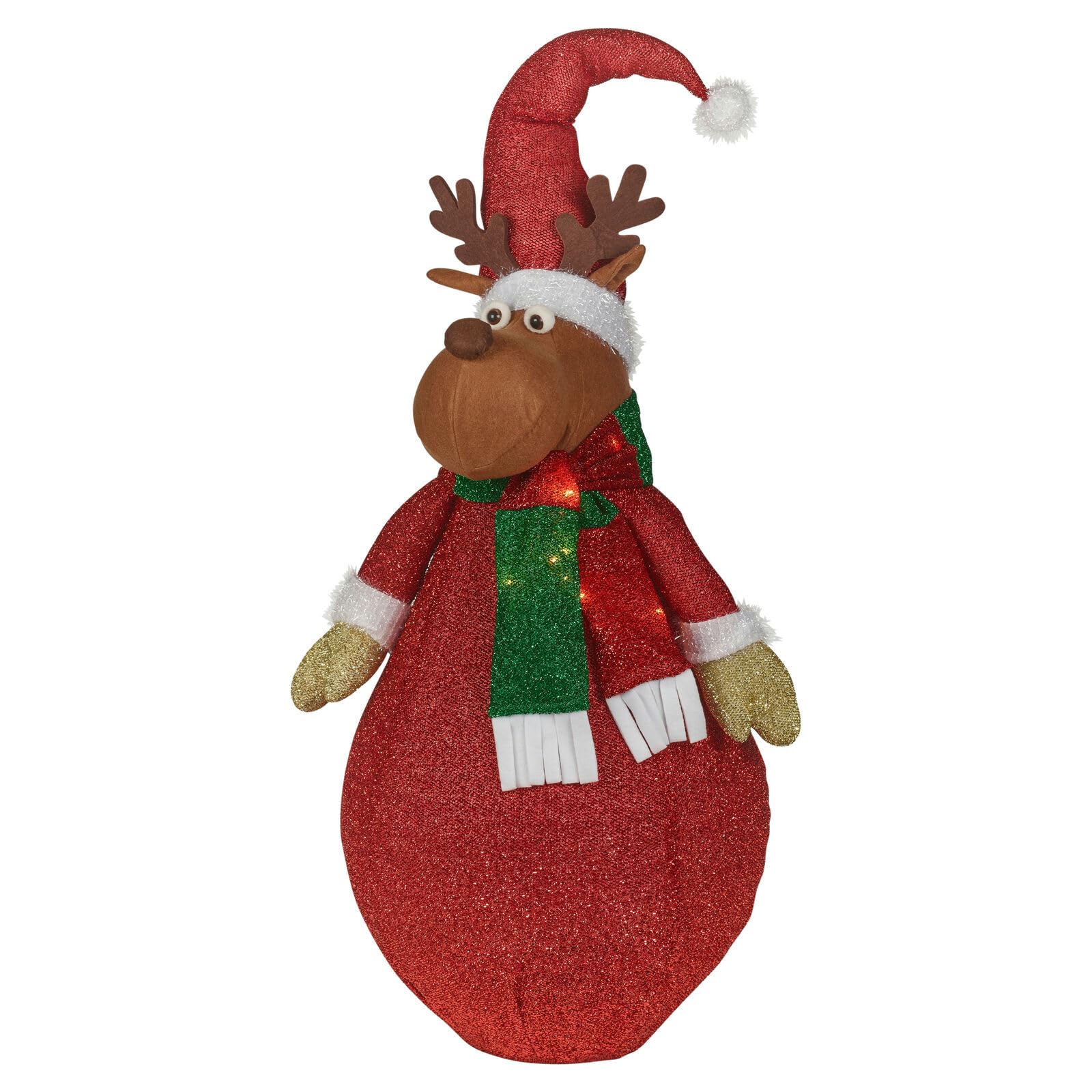 Urbnliving Reindeer 1M Collapsible Xxl Illuminated Christmas Toy Xmas Festive Decoration Light Up Led Indoor Outdoor Home Décor For Kids